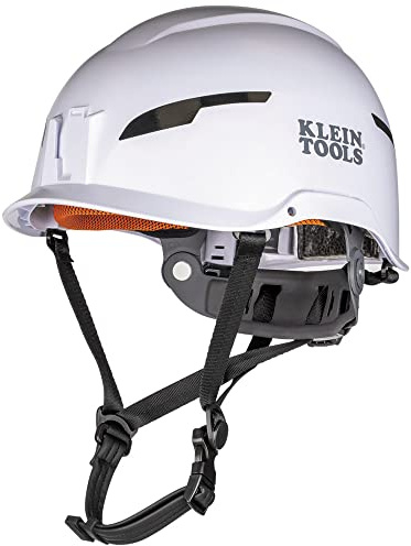 Klein Tools 60564 Safety Helmet, Type-2 Safety Helmet 20kV Protection, Non-Vented, Class E, White