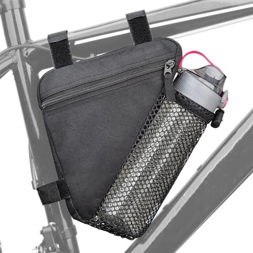 VIKY® Rahmentasche Fahrrad mit Flaschenhalter,Fahrrad Dreiecktasche Wasserdicht,Fahrrad Werkzeugtasche,Nylon Fahrrad Rahmentasche,Fahrradtasche Rahmentasche zur Aufbewahrung von Handys,Fahrradzubehör