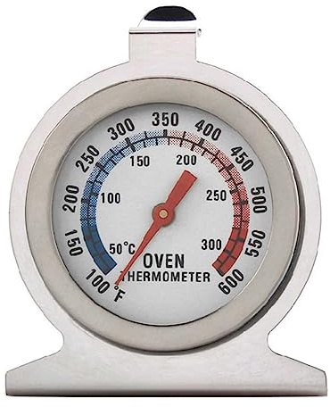 1Pc Silver Oven Thermometer 50-300°C/100-600°F, Thermometer Instant Read Stainless Steel Thermometer Kitchen Cooking Thermometers, Large Dial Kitchen Cooking Oven Thermometers