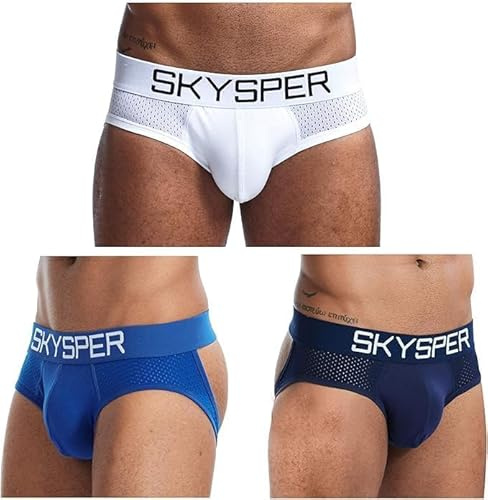 SKYSPER Men's Jockstraps Breathable Mesh Jock Straps Male Underwear, Athletic Supporters for Men