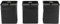 Salter BW12457EU7 Kuro 3-Piece Kitchen Canister Set – Tea, Coffee, Sugar Caddy, Powder-Coated Black Finish, Easy Open Lids, Long-Lasting Freshness, Easy Clean, Kitchen Food Storage Tins