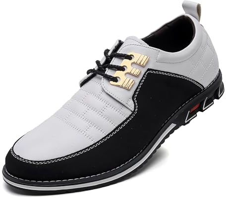 HLLQ Mens Luxruy Oxford Office Business Shoes Flat Moccasins Slippers White Size 10.5