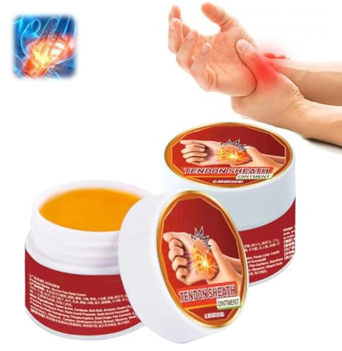Crème de Soulagement de La Douleur Arthritique, Analgésique pour Le Talon du Pied,pour Les Brassards de Poignet de Main Pouce Doigt Soulagement de La Douleur Huile Tendon Gaine Ténosynovite
