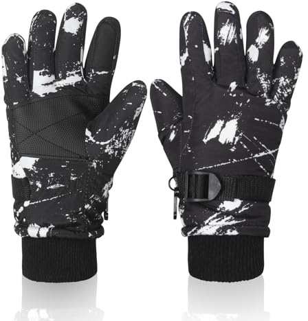 Nattork Gants de ski et de patinage sur glace pour jeunes, imperméables, gants d'hiver chauds pour écran tactile pour grands enfants, garçons, filles, femmes, ski, cyclisme