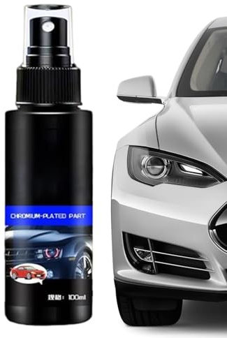Générique Polish pour Chrome Auto,Spray de Réparation Rayures Chrome pour Véhicules - Protection Brillant pour SUV Camion Métal Échappement Enjoliveurs Emblèmes Acier Inoxydable