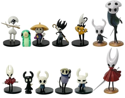 DEXSHUN Spel med 13 stycken ihåliga mini Silksong Anime PVC-figurer Statymodell Bordsdekoration Skrivbordsaccessoarer Samlarartikel Present 7-16cm