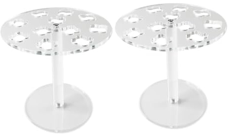 LUOOHL 11 Slot Acrylic Scissors Stand Clear Desktop Organizers for Barber Tool Salon Accessories Storage Tray Desktop Combs and Scissors Holder