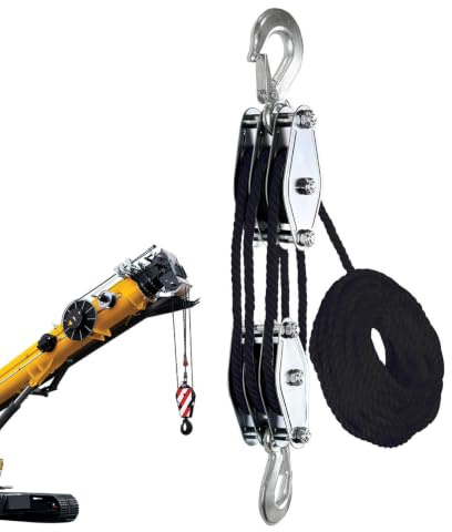 remskiva, hjulssystem 2200 LBS Brottstyrka, Heavy Duty | 3/8 för , dra, jakt, camping, räddning, garage, , utomhus, verkstad, lastbil, lada, träd, båt