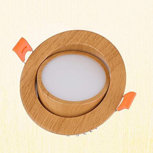 Mumnk Ángulo Ajustable Techo Lámpara empotrada en el techo Lámpara de Downlight Redondo de madera Foco empotrable empotrado comercial Aluminio Madera maciza Sala de exposiciones Centro comercial Tiend