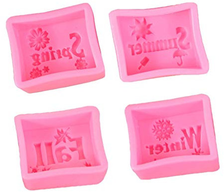 Silikonform für Seife, Kerzen, Fondant, Schokolade, Dekoration, DIY-Backwerkzeug, 4-teiliges Set