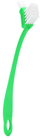 Juicers Brosse de Nettoyage, Brosse à Double Tête Brosse de Nettoyage à Long Manche Vert avec Anneaux Suspendus Brosse à Bouteilles pour Extracteur de Jus, Bouteilles, Renfoncements, Crevasses
