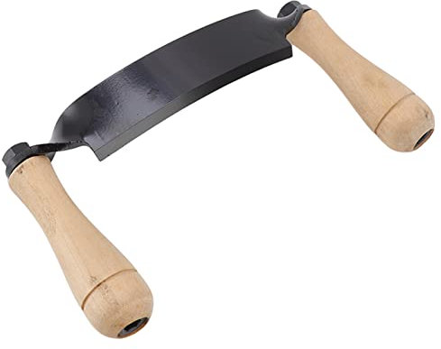 Couteau de Tirage en Acier au Tungstène, Outil de Travail du Bois Design Incurvé pour Rasage, Sculpture et Décoration, Manche en Bois, Idéal pour Artisanat et DIY, Longueur 20,3 cm