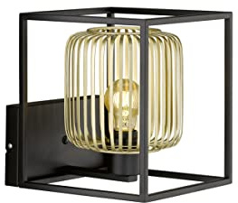 Fischer & Honsel Wandleuchte | 1x E27 max. 40,0 W ohne Leuchtmittel | sandschwarz, goldfarben