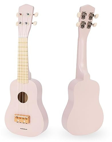 Mamabrum, Holzgitarre für Kinder, Ukulele für Babys, Musikinstrumente zum Spaß, lehrt einfache Akkorde, regt das Gehör an, imitiert ein echtes Instrument, Rollenspiel – Gitarrist, Rosa