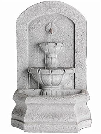 LQSSA Fuente de Agua para jardín al Aire Libre Jardín y Exterior Adorno de Piedra Solar Estatua Fuente de Agua Fuentes de cascadas de pie Fuentes para el Patio del hogar Decoration