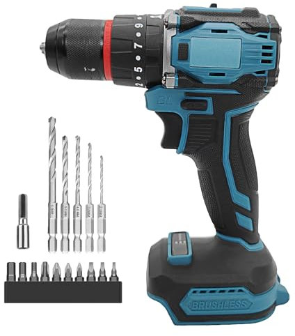 Akkuschrauber 18V, Bürstenloser Akku Bohrschrauber mit 16tlg Zubehöre,25+1 Drehmomentstufen,80Nm Akku Bohrmaschine, für Haus und DIY Projekt (Ohne Batterie)