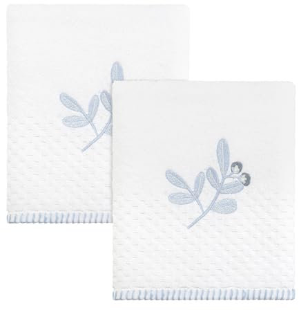 IZOD - Toallas de baño, algodón Bordado Suave y Absorbente con Tejido de Rizo Texturizado, decoración de baño Evergreen (colección Kingsley, Paquete de 2)