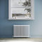 ZANOFIRA White Traditional Radiator Cast Iron Style Double Column Colosseum Horizontal Designer Radiator Central Heating Panel Rad for Bathroom, Living Room and Kitchen, 600x830mm