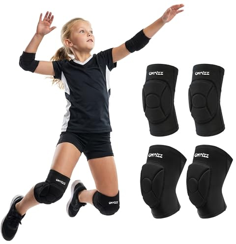 ONTYZZ Rodillera Niña Niño Coderas Transpirables Ligeras Deportivas Proteccion para Futbol Baloncesto Voleibol MTB Gimnasia Ritmica Balonmano Baile