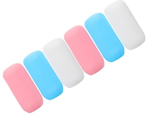 jojofuny 6 Pezzi Coperture Elastiche in Silicone per Contenitori da Viaggio, Protezione Anti-perdita, Estensibili, per Bottiglie di Lozione e Shampoo in Viaggio