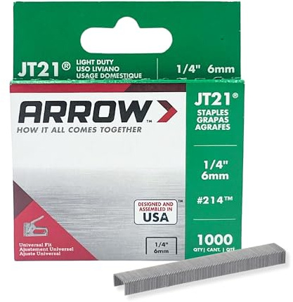 Arrow Staples Jt21 Box 1000-1/4