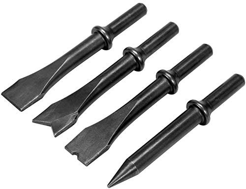 Yato® Chisel Set 4 Pieces for Compressed Air Chisel Hammer Flat Chisel Pointed Chisel Rivet Chisel Separator Chisel Set