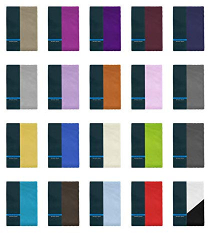 BaSaTex Doppelpack Microfaser Spannbettlaken, Spannbetttuch 2er Pack in vielen Farben und Größen 140x200 bis 160x200 cm - Lila