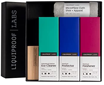 Liquiproof LABS Complete 125 Gift Box - Shoe Care Kit with a Premium Protector, Eco Cleaner, Freshener, Vegetable Fibre Brush And Microfibre Cloth Gift Set for shoes, sneakers and trainers