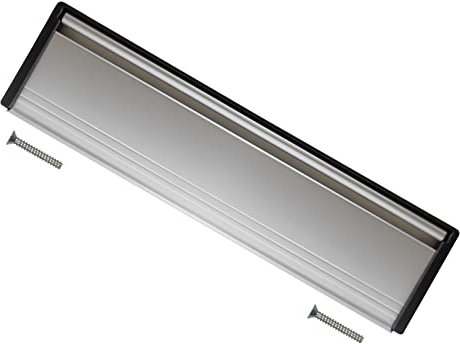 TERF® Placa de doble cara de 300 mm, color blanco, 300 mm (12 pulgadas), cubierta de buzón postal, adecuada para puertas de 40 mm a 80 mm de grosor, puerta de madera de uPVC con tornillo de fijación