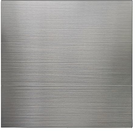 15-Pack of 12 x 4 Brushed Aluminum Peel-and-Stick Tile Backsplash Panels, Stainless Steel Backsplash