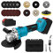 Smerigliatrice angolare a batteria compatibile con batteria Makita 18 V, smerigliatrice angolare senza spazzole con 1 batteria, diametro 125 mm, disco da taglio e mola, per tagliare, lucidare,