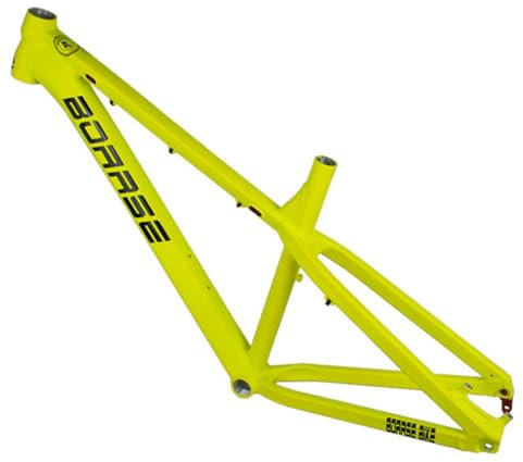 Hardtail-Mountainbike-Rahmen 26/27,5 * 17 Zoll MTB-Starrrahmen Steckachse 12 * 142 mm Aluminiumlegierung Scheibenbremsrahmen Interne Führung (Farbe: Geel)