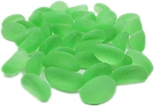 XIANMY Galets décoratifs GFish Tank Gravier Mini pierres en verre pour décoration de paysage, jardin, aquarium, vert