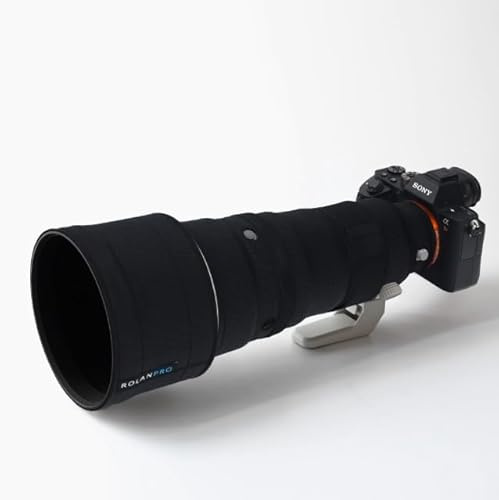 Rolanpro Vattentät lins kamouflagejacka för Sony FE 300 mm F2.8 GM OSS lins skyddande fodral för Sony 300 mm linsskydd – #svart vattentät