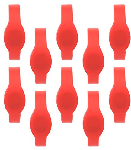 10pcs 125 kHz RFID Bracelet de bracelet en silicone IP68 Carte d'identité imperméable pour la piscine Sauna Salle Contrôle d'accès à la salle (Rouge)