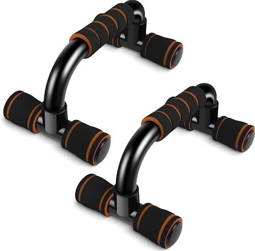 Empuñaduras para flexiones push up bars, aparatos de ejercicios de gimnasio, fitness, 1 par de agarres para flexiones con mango de espuma acolchado y estructura estable antideslizante para hombres y