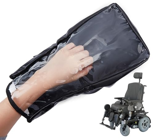 NICENEEDED Protector Impermeable para Joystick de Silla de Ruedas Eléctrica, Funda Transparente para Reposabrazos de Silla de Ruedas Eléctrica, Protector de Muñeca para Silla de Ruedas