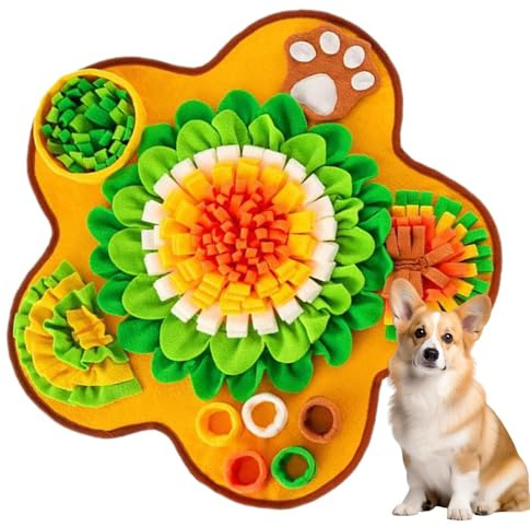 Huayeex Tapis de Fouille pour Chien - Tapis de Recherche de Nourriture pour Animal | de Jeu Interactif pour Stimulation Mentale et Réduction de l'Ennui | Usage en Extérieur et