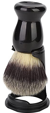 Smandy Brocha de Afeitar para Hombres, Herramienta de Afeitado Acrílica Suave para un Afeitado Húmedo Lujoso con Cerdas Densas y Soporte para Brochas para Uso Diario (Cepillo para barba + soporte)