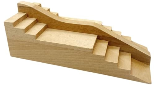 Zkydhbd Rampe realistiche per esercizi di skateboard con le dita, base sicura per adulti appassionati di gioco creativo Rampe in legno per skateboard