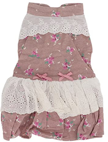 Dog Bowknot Blomklänning Sommar Pet Princess Klänning för små hundar Valpar Katter Fint utförande Ergonomisk design Premium bomullsmaterial Dagligt slitage Festkläder (XL)