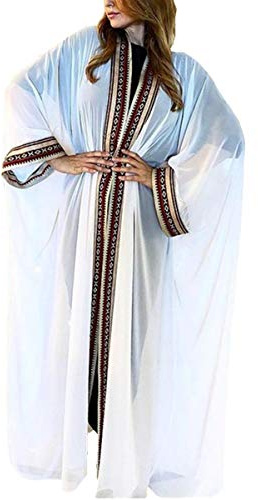 YOUKD Estate Ricamato Floreale Cardigan Lungo Kimono Boemo Costume da Bagno Spiaggia Coprire Abito Taglie Forti per Donna
