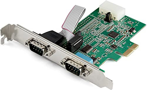 StarTech.com PCI Express serielle Schnittstellenkarte (2 port, RS232, 16950 UART, 256-Byte-FIFO-Cache, Windows and Linux)