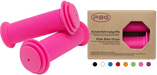PBG Kinderfahrradgriffe Fahrradgriffe Kinder für Mädchen Jungen schadstofffrei | Phthalate frei - 19 x 100 mm (Rosa)