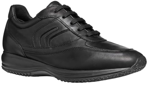 Geox Happy aSneaker Uomo Uomo, Nero, 45 EU