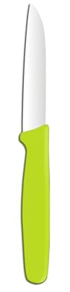 HENDI Couteau éplucheur, lame droite, couteau bec d'oiseau, couteau d'office, couteau de cuisine pour éplucher les fruits et légumes, couteau tournant, 180x19x(H)9mm, inox, polypropylène, vert