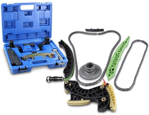 ATEC Germany Juego de cadena de distribución y herramienta de ajuste del motor ENVA Compatible con MERCEDES-BENZ Clase C (W204,C204,S204),E (W212),Cabriolet (A207),Coupe (C207),T-Model (S212),SLK