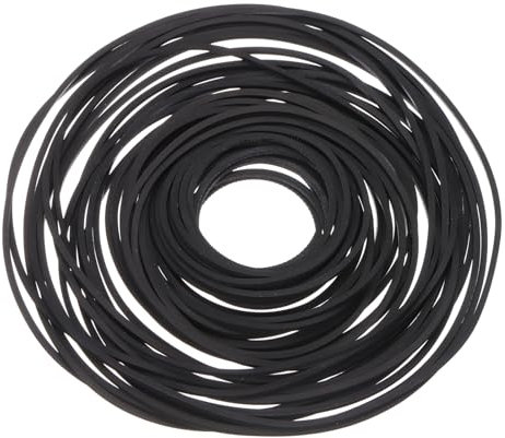 sourcing map 50 Pcs Recorder Rubber Belts, Folded Length 40-135mm Cassette Recorder Belts Machine Repair Mix Flat Cassette Tape Machine Rubber Belts for DVD CD LD VCR Repeater Drives, Width 1mm