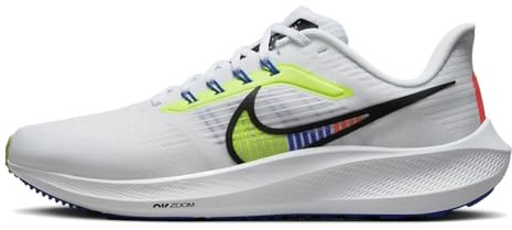 NIKE Air Zoom Pegasus 39 Men's Trainers DX1627 (White/Black/Racer Blue/Volt 100) UK 8 (EU 42.5)