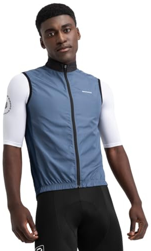 SIROKO - Chaleco Cortavientos de Ciclismo V1 Lavaredo - M - Azul